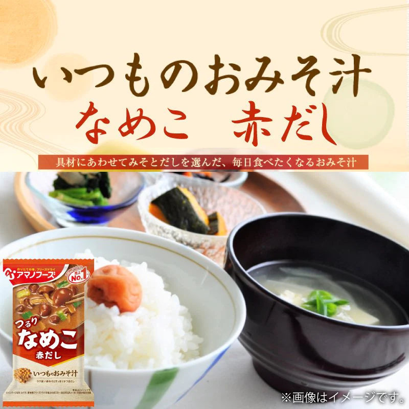 【数量限定セール】アマノフーズ いつものおみそ汁 なめこ赤だし 10食