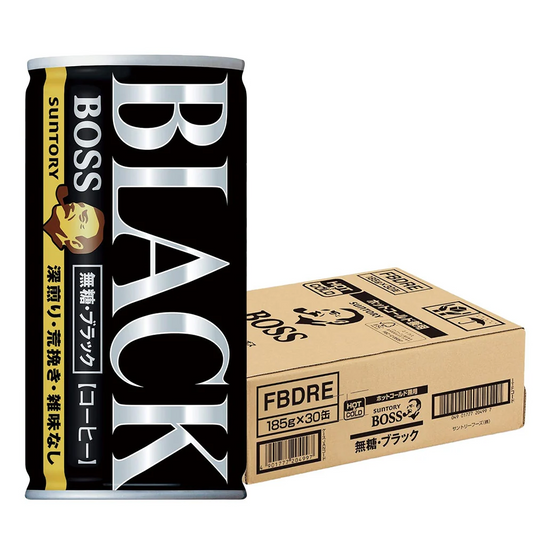 サントリー BOSSボス 無糖ブラック 185ml×1ケース/30本