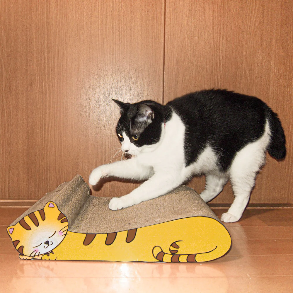 ねこの爪とぎ　居眠りにゃんこ　ミケ◆ 猫 ネコ ねこ にゃんこ 猫用品 ペット ぺっと グッズ 小物 つめとぎ 爪とぎ 爪研ぎ ダンボール 段ボール お洒落 おしゃれ オシャレ 可愛い かわいい カワイイ 猫の日
