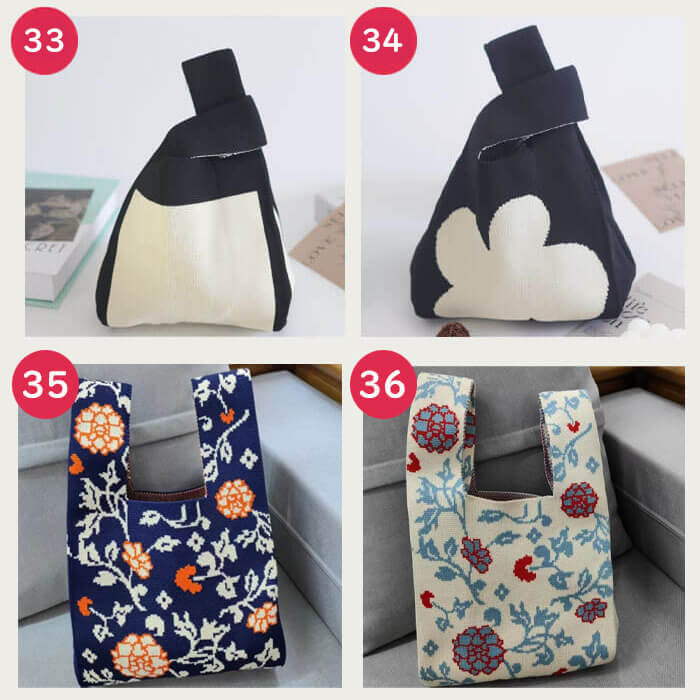 【19】【同柄2個セット】【予約商品・発送時期は商品説明に記載】ニット バッグ ニットバッグ 同柄 2個セット マルシェバッグ ニット トートバッグ 縦型 クロシェ編み かぎ針 ハンドバッグ マルシェ 韓国 ミニバッグ ミニバッグ 送料無料 ギフト プレゼント