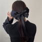 (ワインレッド)リボンバレッタ 大きい リボンヘアアクセサリー ヘアクリップ 清楚 ガーリー エレガント ヘアピン