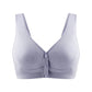 ブラジャー グレー XXLサイズ 授乳ブラ ベスト型 哺乳用 インナー 前開き ノンワイヤー ナイトブラ コットン  妊娠 出産 下着 肌着 育児 マタニティ 通気 ボタン片手開閉 綿