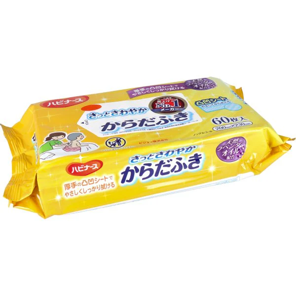 介護用からだふき ハビナース さっとさわやか からだふき 60枚入りＸ10パック