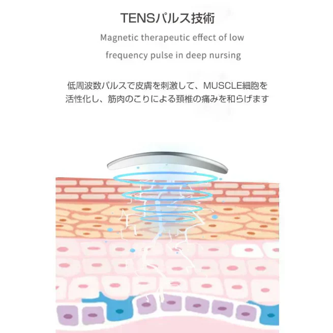 ネックマッサージャー 頚椎マッサージ 温熱 15段階強さ調節 ストレス解消 Type-C端子 USB充電式 1200mAh大容量 長時間スタンバイ