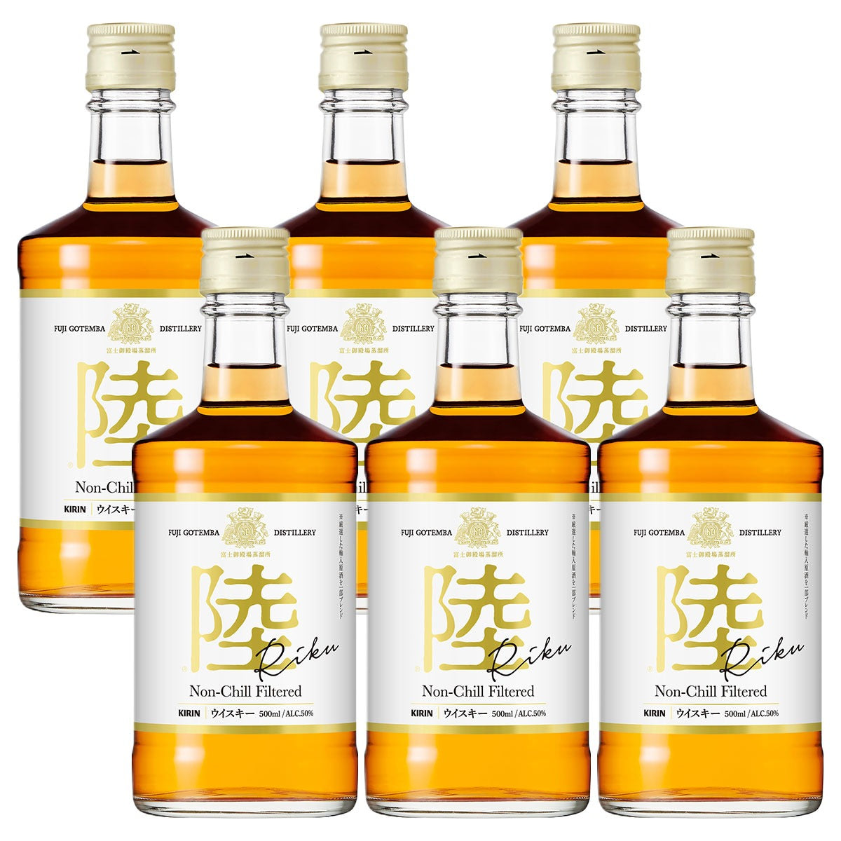 キリン ウイスキー 陸 PURE&MELLOW 500ml 50度×6本