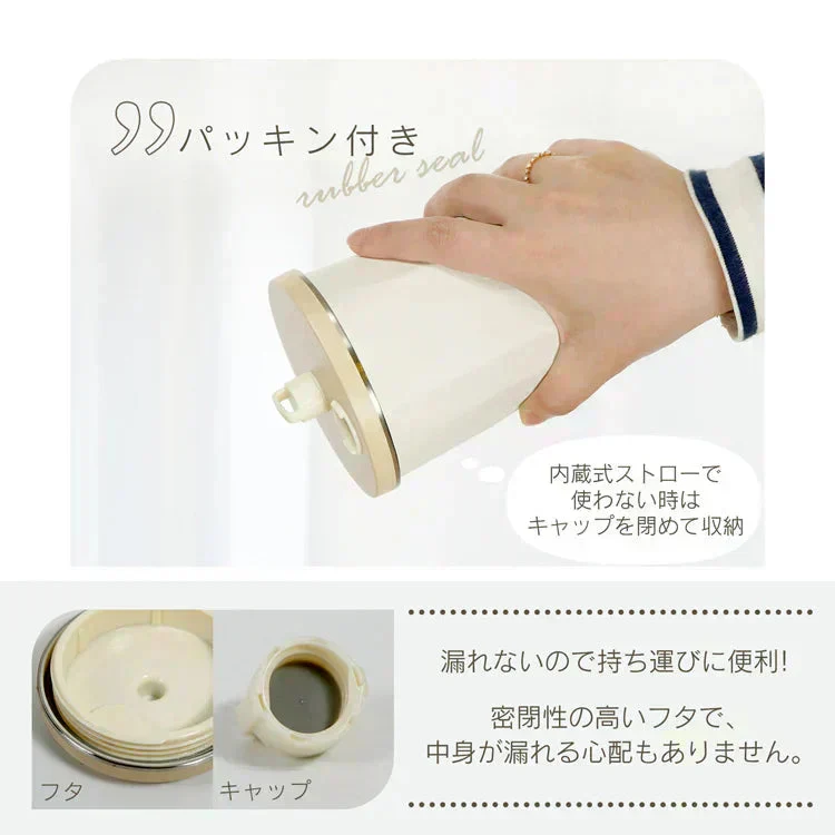 タンブラー 「グラデーション・グレー」 蓋付き ストロー付き 水筒 600ml 大容量 保温 保冷 こぼれない コーヒーボトル マグボトル ステンレス 真空断熱 持ち運び