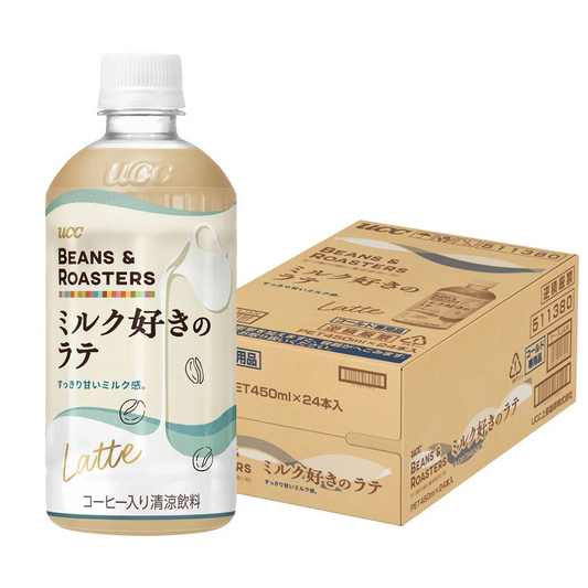 UCC 上島珈琲 BEANS ＆ ROASTERS ミルク好きのラテ 450ml×1ケース/24本
