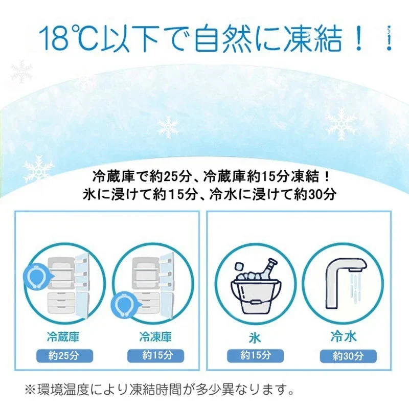 「数量限定 子供-ブルー 2個」 ネッククーラー 即冷却 クールリング アイスリング 子供 自然凍結 2個 スマートアイス ネックバンド 温度でひんやりキープ 繰り返し 暑さ対策 スマートアイス 冷却グッズ 首 冷却 電池なし【エコ得】