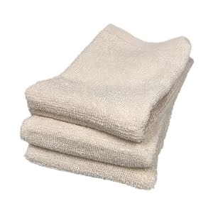 ミルキーベージュ ハンドタオル10枚セット 8年タオル 34×35cm まとめ買い 業務用 100匁[M便 1/11]