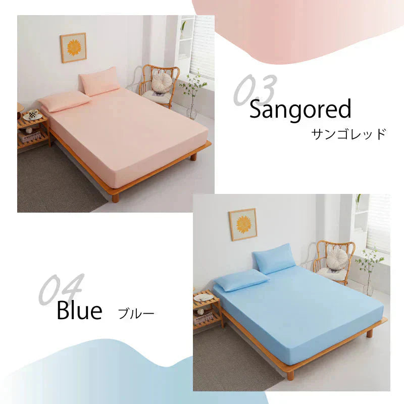 【五面防水ボックスシーツ 色お任せ/100×200cm】ボックスシーツ 五面防水 クイーン 160ⅹ200cm シングル セミダブル ダブル 防水シーツ シングル ダブル セミダブル クイーン シーツ 介護シーツ マットレスカバー 撥水 抗菌 速乾 通気性 高級感 安眠 快眠 北欧風 無地 かわいい おしゃれ 快適 寝具 ゴム付き 春用 夏用 秋用 冬用