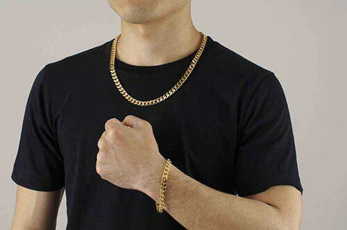 極太喜平ネックレス・ブレスレットセット[ ブレスレット ネックレス 喜平アクセサリー 喜平チェーン 喜平ネックレス 喜平ブレスレット 健康 メンズ メンズアクセサリー プレゼント ギフト 父の日 還暦祝い 国産 日本製 送料無料 ]