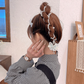 (パープル)パール 蝶々クリップ 2WAY ヘアアクセサリー ヘアアレンジ 髪飾り ウェディング 結婚式 二次会