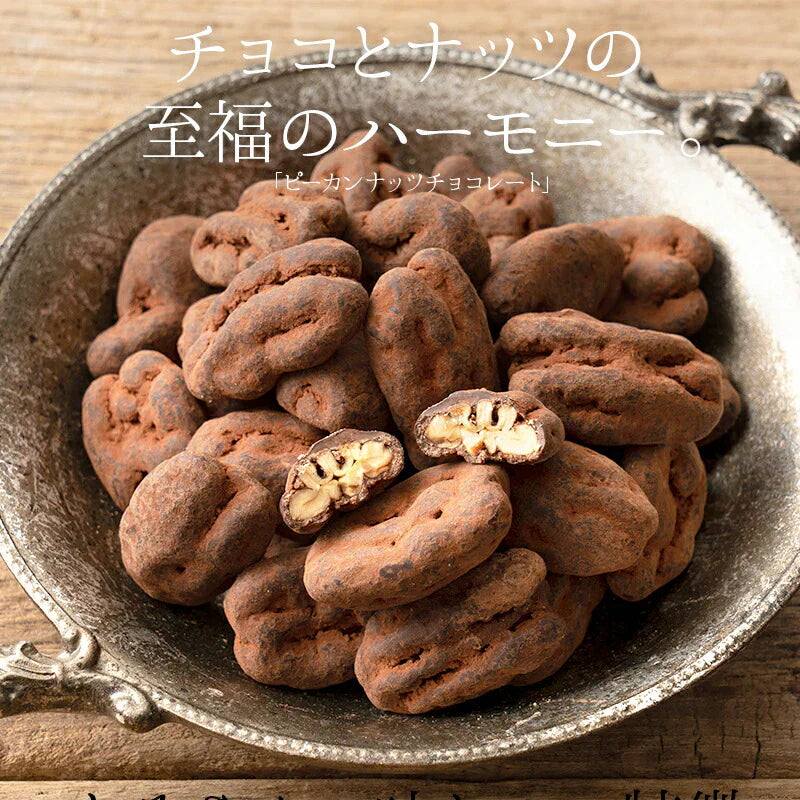 ピーカンナッツ チョコレート 100g（1袋） ココア ピーカンナッツチョコ キャラメル ナッツ チョコ バレンタイン スイーツ お菓子 贈り物 美味しいもの ［送料無料］健康 子供 ギフト プレゼント ※ポスト投函商品の発送は1～2週間前後になります