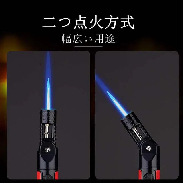当日発送 電子ライター 折りたたみ式 二つ点火方式 ガス観側窓 電気 ライター 小型 ガス オイル不要 防風 軽量 薄型 プレゼント w377D(レッド)