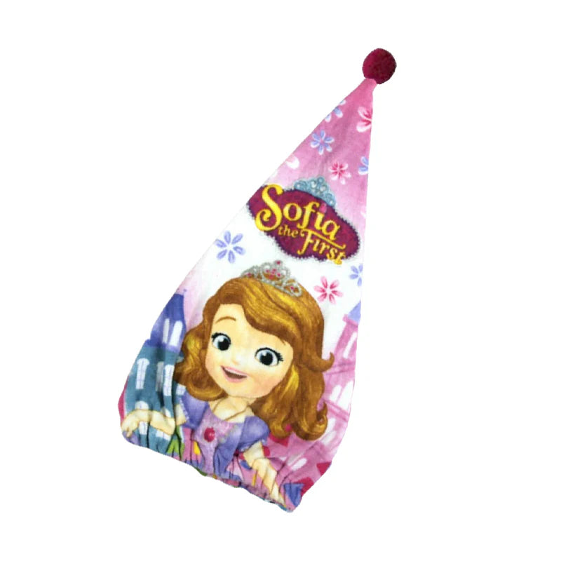 タオルキャップ 水玉ポップ ヘアキャップ 子供 キッズ 大人 かわいい 吸水 綿 スイミング プール 風呂 ドライキャップ シャワーキャップ 帽子 キャラクター