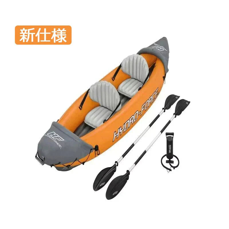 カヤック 初心者 エクスプローラー ゴムボート アップグレード パドル軽量化 プロカヤック 手動ポンプ 修理キット 座席２席 アルミ製組立 パドル2本付属
