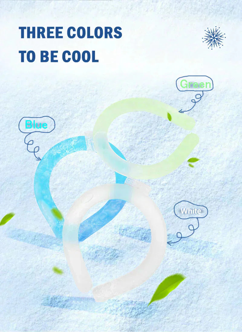 【ブルー 大人サイズ 1個 送料無料】ネッククーラー クールリング アイスリング 28℃ 冷却グッズ 暑さ対策用品 自然凍結 スマートアイス ネックバンド 温度でひんやりキープ 繰り返し 暑さ対策 冷却グッズ 首 冷却 電池なし 送料無料