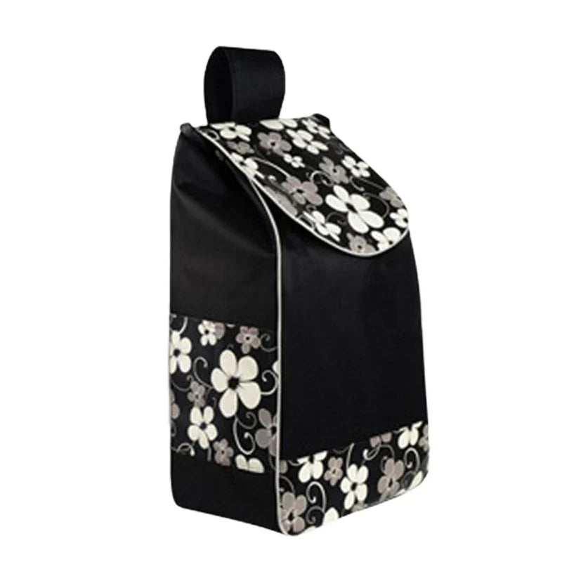 キャリーカート用バッグ しま黒 bag for carry cart 買い物バッグ キャリーケース カバー 防水 折り畳み 大容量 ショッピング 旅行 弊社のキャリーカートも対応