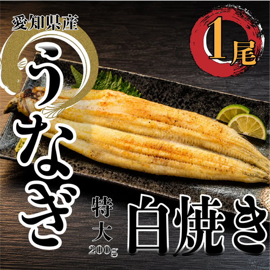 【ご注文受けてから捌きます！】捌きたて！愛知産★活うなぎの白焼き　特大　200g×１尾　鰻　ウナギ　白焼き
