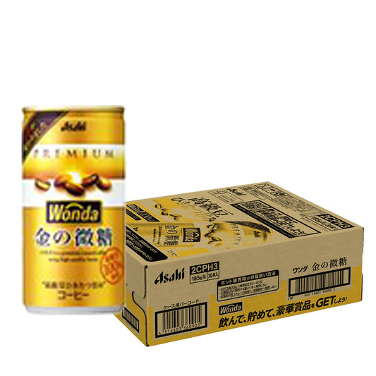 送料無料 アサヒ ワンダ 金の微糖 185ml×1ケース/30本【ご注文は3ケースまで同梱可能】