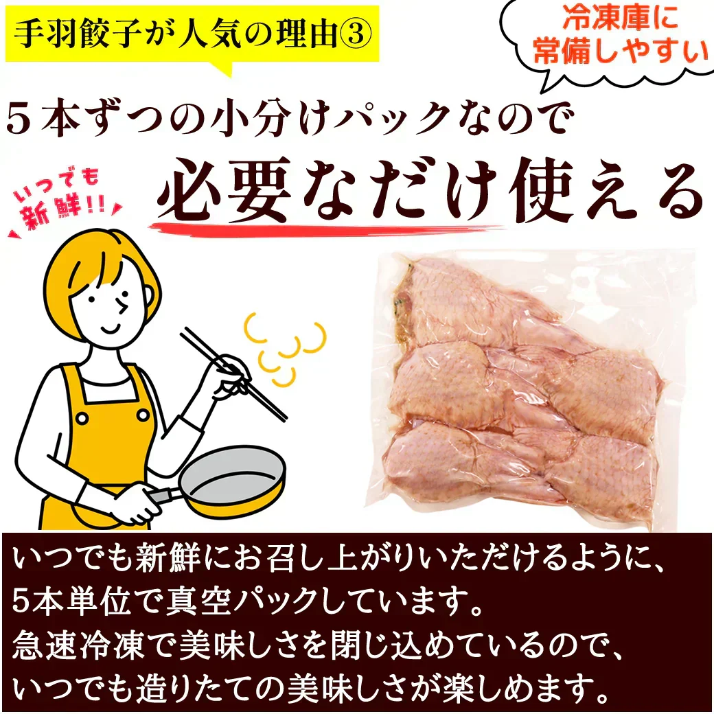 8秒に1本売れてる！手羽餃子 20本入 冷凍 餃子 国産鶏肉 惣菜 おかず 簡単調理 お取り寄せ グルメ 手羽先餃子 ビール おつまみ BBQ 人気 点心 送料無料