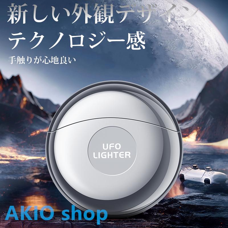 ガス注入式ライター UFOライター 丸形ライター 防風 レッドフレーム 操作簡単 軽量 磁気丸い蓋 ポータブル 高圧技術 ユニークなデザイン ハイキング キャンプ s073D(シルバー)
