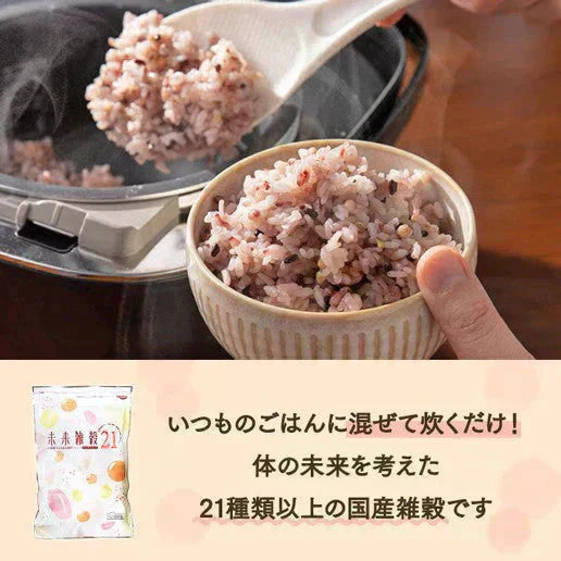 800g 完全国産 未来雑穀21+マンナン (400g×2袋) 雑穀米 送料無料