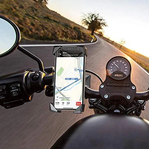 自転車 スマホ ホルダー 防振 脱落防止 バイク スマホ ホルダー GPSナビ 携帯 固定用 防水 スマホホルダー バイク装着簡単 360度回転 角度調整 w172B(ブラック)
