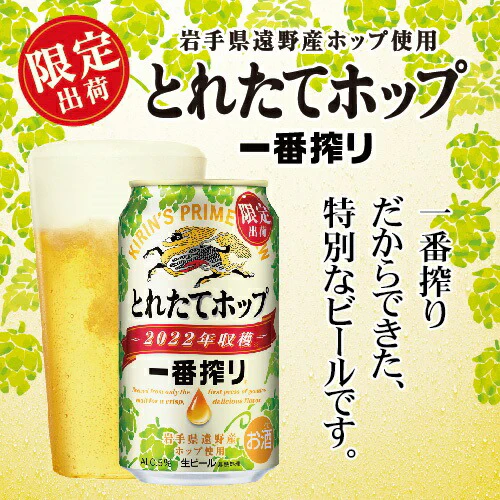 【送料無料】キリン 一番搾りとれたてホップ生ビール 2022 500ml×48本/2ケース【北海道・沖縄県・東北・四国・九州地方は必ず送料がかかります】