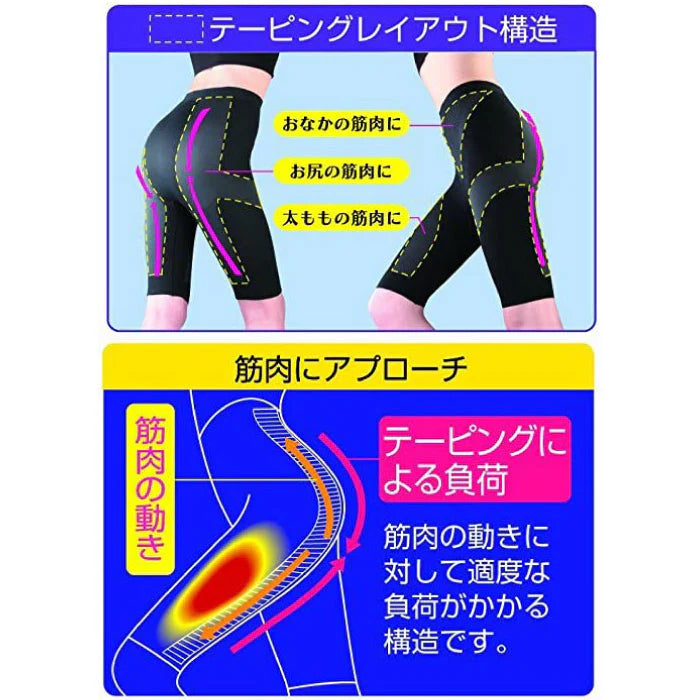 スリムウォーク認定販売店【エクササイズインナーロングパンツ（Mサイズ）】着圧 レギンス 美尻 ピップ