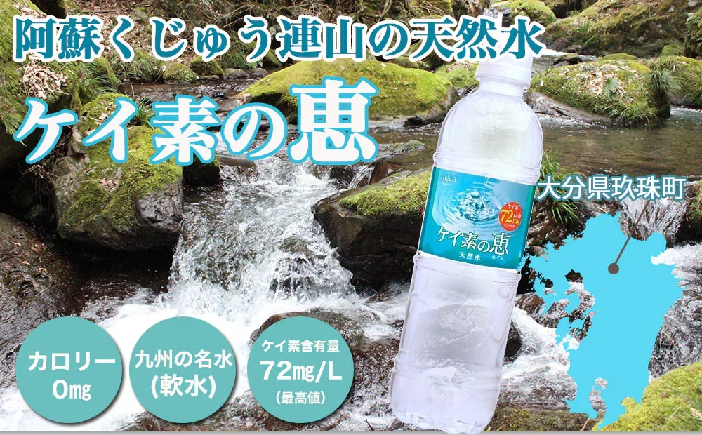 シリカ水 ケイ素水 525ml 40本 シリカウォーター ミネラルウォーター 天然水 天然シリカ 美ウォーター 水 軟水 ケイ素の恵 国産 大分県産
