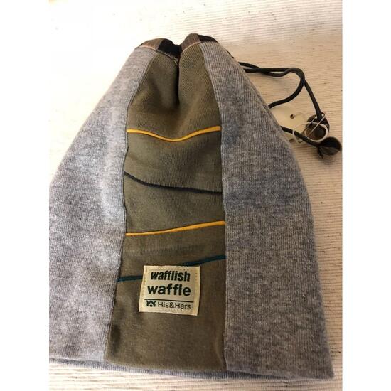 出産祝 ベビーギフト 日本製 子供服 ワッフリッシュワッフル wafflish waffle ベビーキャップ（グレー×カーキ）42-48cm ベビー帽子 ニットキャップ ベビー服 赤ちゃん 新生児 キャップ ベビー 帽子 ベビー キャップ 出産祝い ご出産祝 ギフト