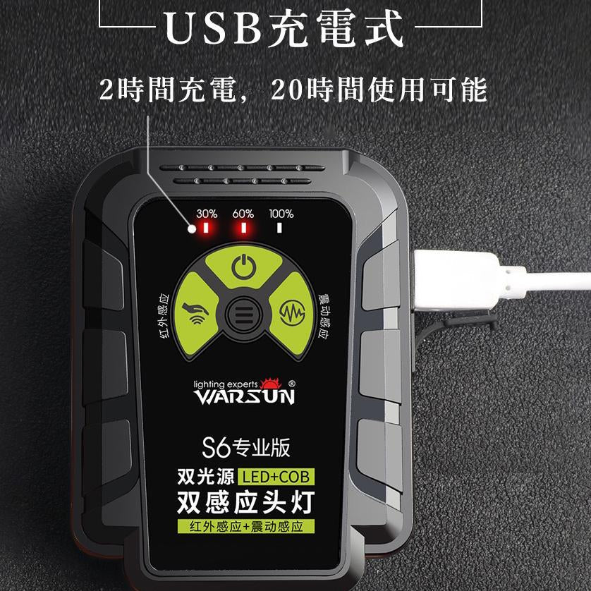 LEDキャップライト ヘッドライト 懐中電灯 USB充電可能 電池残量表示 帽子ライト 高輝度 ポータブル 軽量 着用可能 防水ヘルメットライト 男女兼用