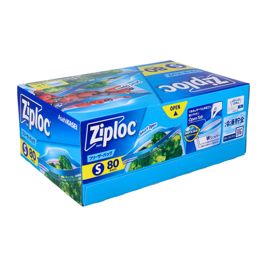 ジップロック ziploc 旭化成ホームプロダクツ フリーザーバッグ ダブルジッパー 冷凍解凍用 Sサイズ 80枚入り X3箱