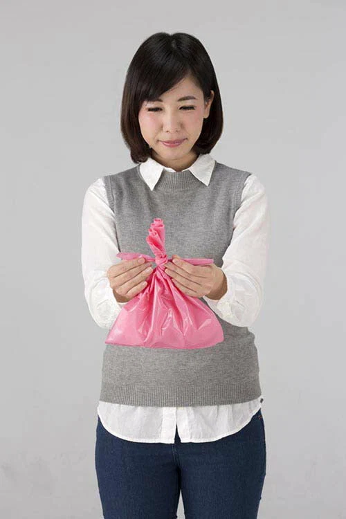 【小サイズ】防臭袋　モレナイスひも付き（100枚入り）（大サイズ）ゴミ袋 防臭 ニオイ対策 臭わない ポリ袋 生ごみ ペット用 エコ リサイクル