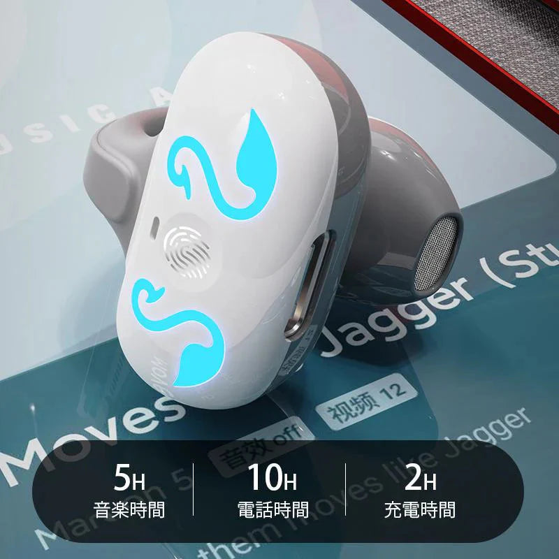 即納 Bluetooth5.3 スポーツイヤホン イヤホン 2023新仕様 雰囲気ライト付き Type-C充電 防水仕様 w638C(オレンジ)