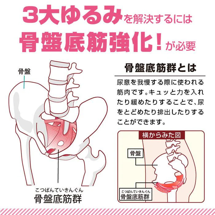 リカちゃんのモレトメールプレミアム- 1日10分！尿モレ対策習慣！骨盤底筋を意識してギュッ！尿漏れ 産後 骨盤のゆるみ 姿勢矯正 骨盤底筋トレーニング グッズ