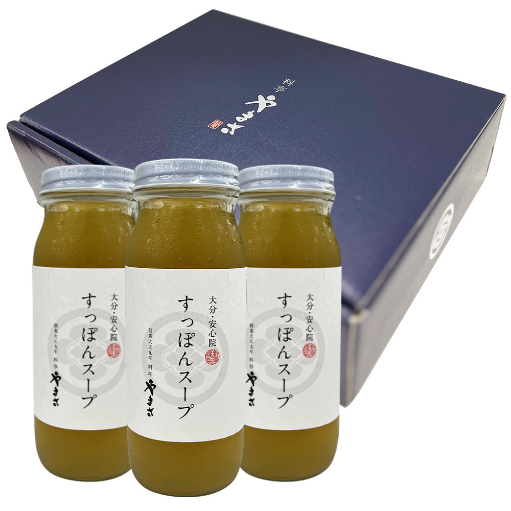料亭やまさ すっぽんスープ3本セット【送料込み】【お届け不可地域：北海道・沖縄・離島】