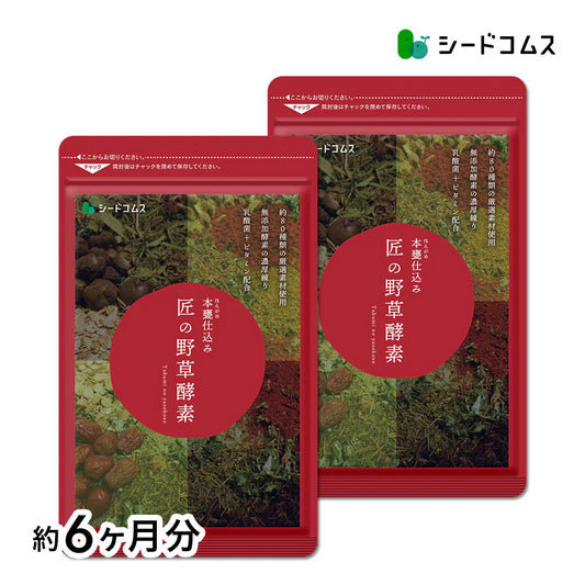 匠の野草酵素《約6ヶ月分》  送料無料 サプリ サプリメント 酵素 野草酵素 健康  スーパーフード 健康食品 野菜不足 乳酸菌 ダイエット 美容 ビタミン ビタミンC【大容量】