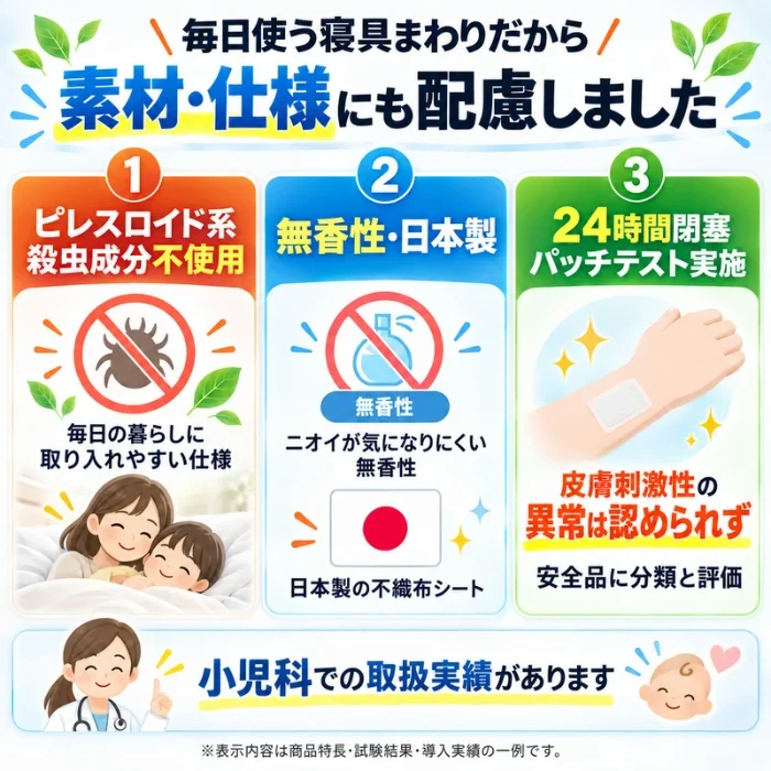 【送料無料】ダニサルWパワーシート　ワイドサイズ　【2枚セット】　　ダニ対策　メーカー直販　駆除　絶滅　退治　ダニ取り　ダニ捕り　捕獲シート　ダニよけ　寝具　布団　ベッド　押し入れ　タンス　ソファー　ヌイグルミ　カーペット　枕　マットレス　ペット　無臭