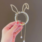 (HANE)ヘアクリップ ゆらゆらチェーン付き 髪留め 髪飾り 扇子 ヘアアクセサリー オシャレ上品 パーティー飾り