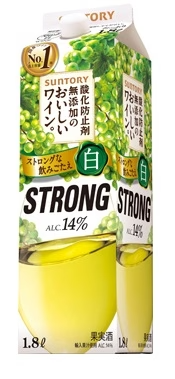サントリー 酸化防止剤無添加のおいしいワイン 白ストロング STRONG 14％ 1800ml 1.8L 1本【ご注文は12本まで同梱可能】