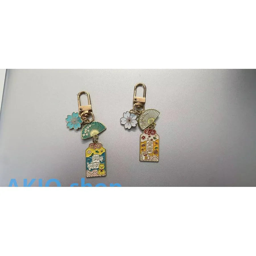 キーホルダー 御守 金運 キーリング おしゃれ 可愛い 鍵 軽量 ギフト プレゼント s045B(金運)