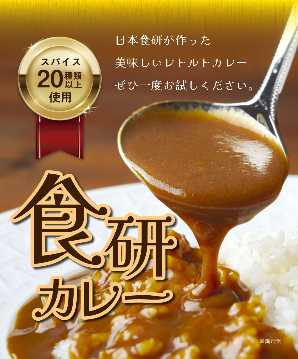 食研カレー 4食 (200g×4) 日本食研 中辛 送料無料 レトルトカレー 非常用 防災 備蓄 フード