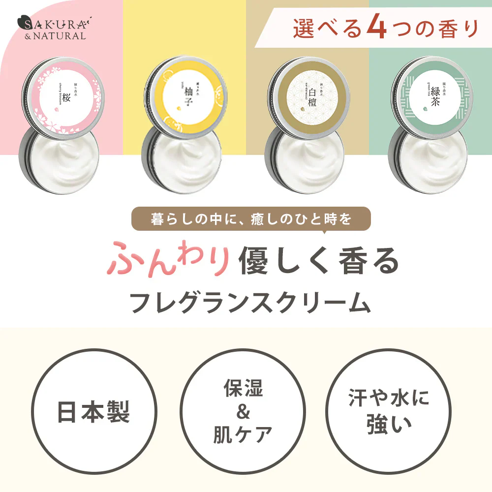 フレグランスクリーム 柚子 35g 香水 練り香水 ハンドクリーム 練香水 ねり香水 レディース メンズ 兼用 送料無料 【ゲリラセール】