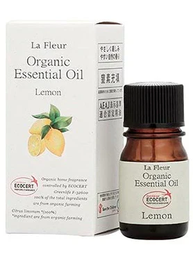 アロマ La Fleur ラ・フルール オーガニック エッセンシャルオイル レモン 3ml  ミニ 精油 アロマテラピー 癒し アロマセラピー AEAJ 表示基準適合認定精油 窒素充填 香り 癒し 芳香 香油 有機栽培 オーガニック認定