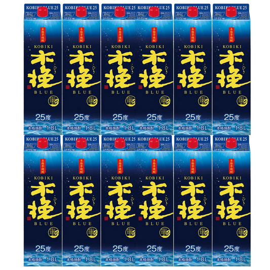 雲海 木挽 BLUE ブルー 25度 パック 1800ml 1.8Ｌ×12本【北海道・沖縄県・東北・四国・九州地方は必ず送料が掛かります】