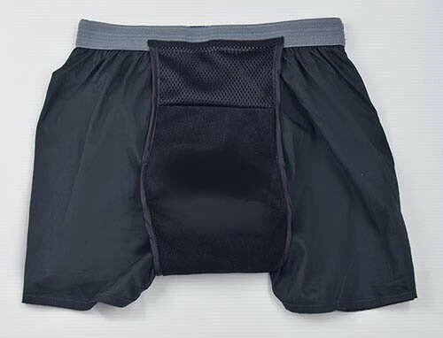 【Ｍサイズ】軽失禁パンツ 尿もれパンツ トランクス 3枚組 男性用 メンズ 吸水パッド M-LL ロングガード・トランクス３色組