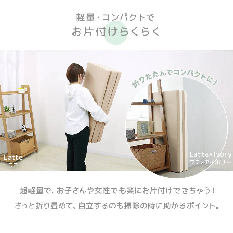 【グレー】プレイマット 折りたたみ 床暖房対応 4cm 厚手 防水 180cm×90cm 安全検査済み コンパクト ノンホルム 大判 高密度 マット お昼寝 厚手 軽量 体操 ヨガ トレーニング おしゃれ ベビー 赤ちゃん 子供 子供用 99.9%抗菌 抗菌 抗菌仕様