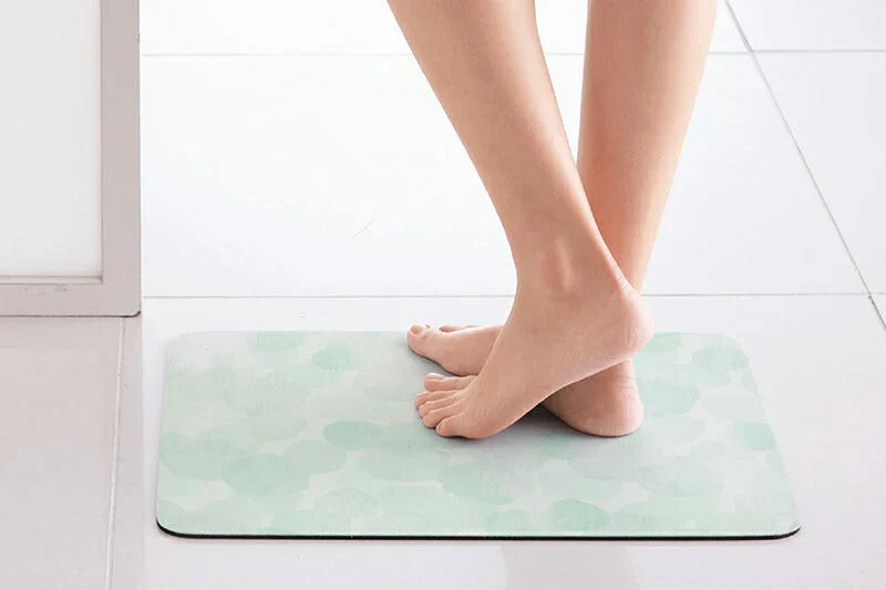 割れない 滑らない 足拭きマット 珪藻土 珪藻土ソフトバスマット 35×45cm 洗える 柔らかい お風呂マット バスルーム 洗面所 お風呂